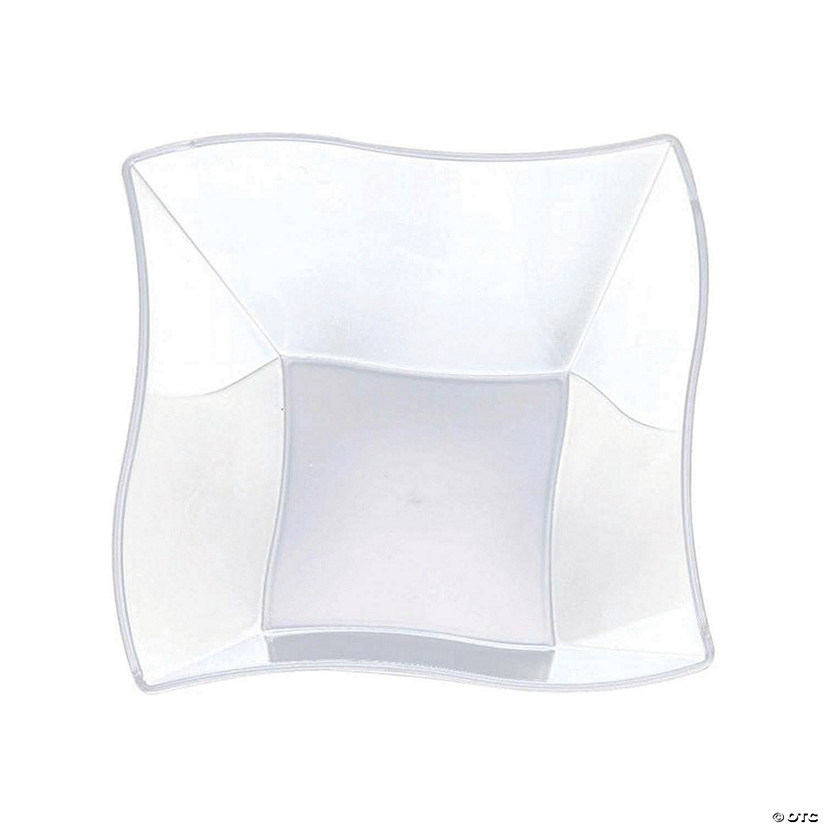 Kaya Collection 14 oz. Clear Wave Plastic Soup Bowls (120 Bowls) Image