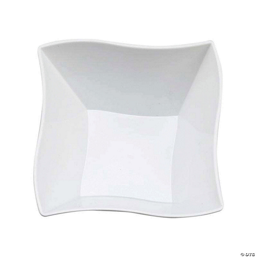Kaya Collection 14 oz. White Wave Plastic Soup Bowls (120 Bowls) Image