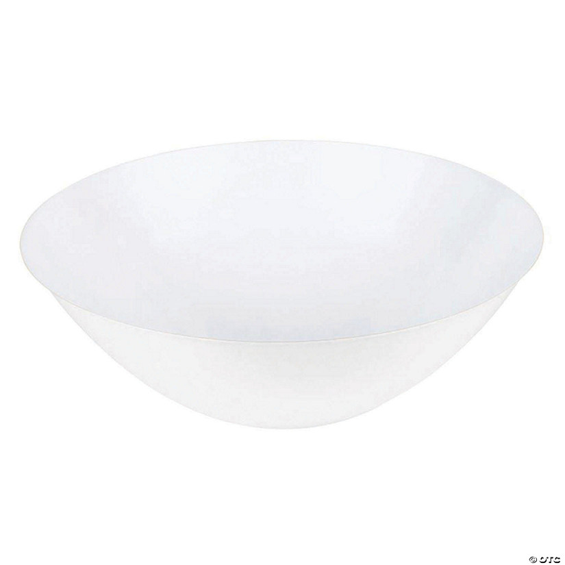 Kaya Collection 16 oz. Solid White Organic Round Disposable Plastic Soup Bowls (120 Bowls) Image