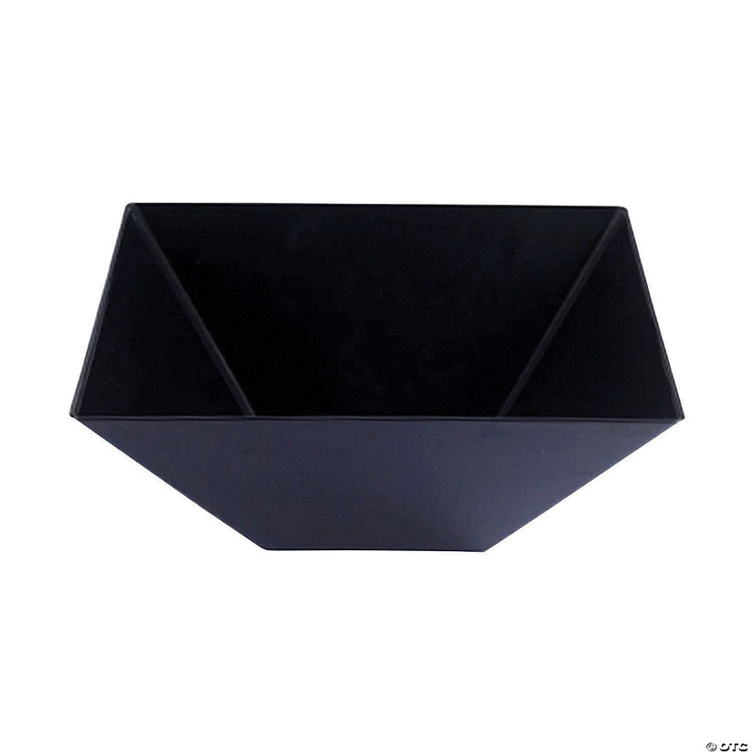 Kaya Collection 3 qt. Black Square Plastic Serving Bowls (24 Bowls) Image