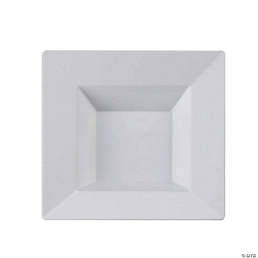 Kaya Collection 5 oz. White Square Plastic Dessert Bowls (120 Bowls) Image