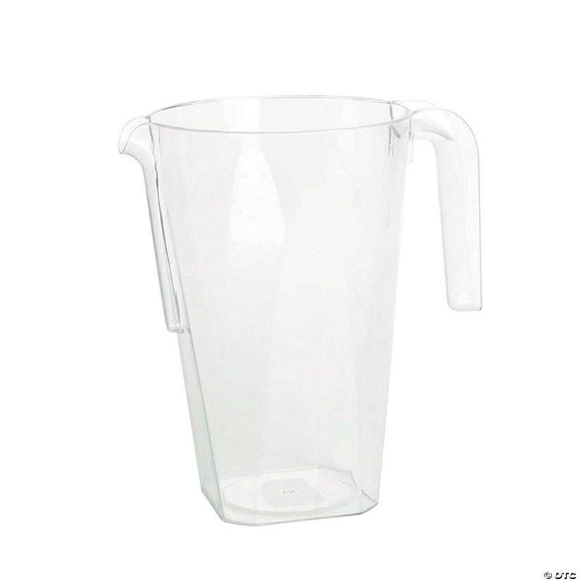 Kaya Collection 52 oz. Clear Square Plastic Disposable Pitchers (24 Pitchers) Image