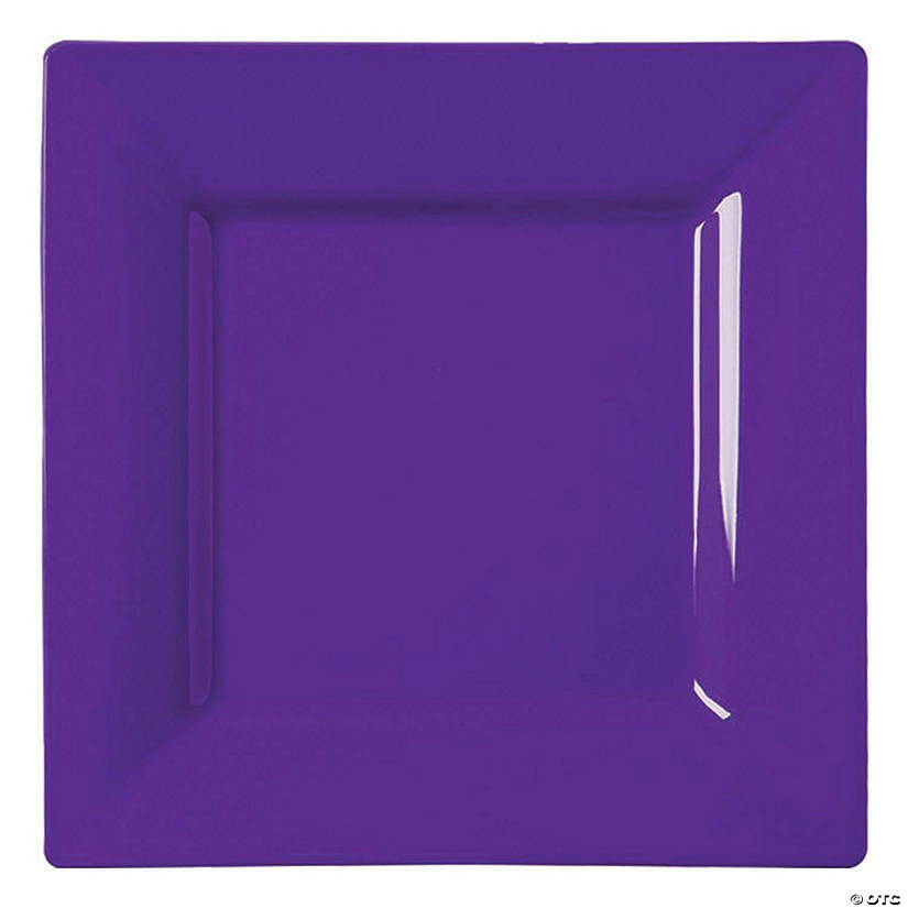 Kaya Collection 6.5" Grape Purple Square Plastic Cake Plates (120 Plates) Image