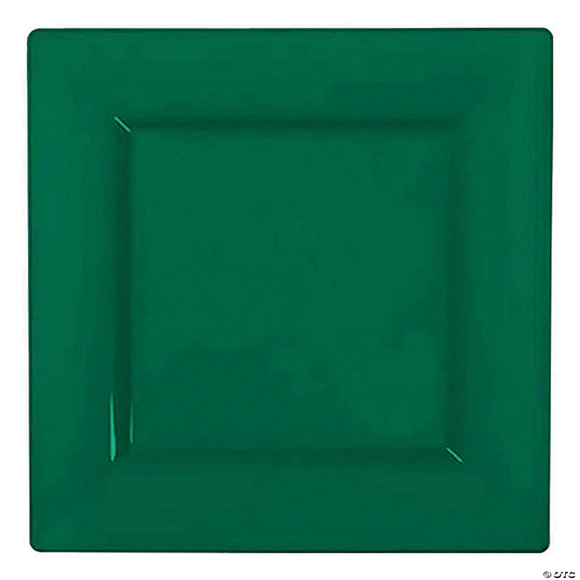 Kaya Collection 6.5" Hunter Green Square Plastic Cake Plates (120 Plates) Image