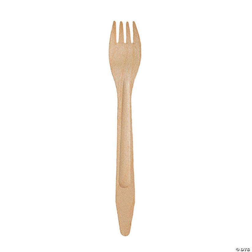 Kaya Collection 6.5" Natural Birch Eco-Friendly Disposable Dinner Forks (600 Forks) Image