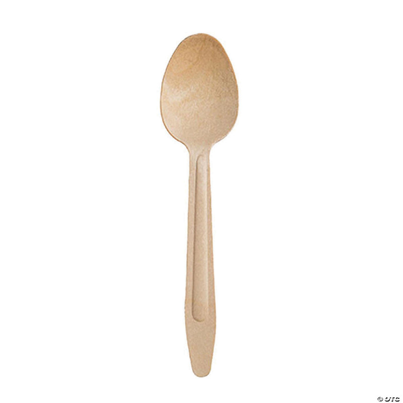 Kaya Collection 6.5" Natural Birch Eco-Friendly Disposable Dinner Spoons (600 Spoons) Image