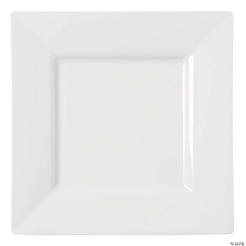 Kaya Collection 6.5" White Square Plastic Cake Plates (120 Plates) Image
