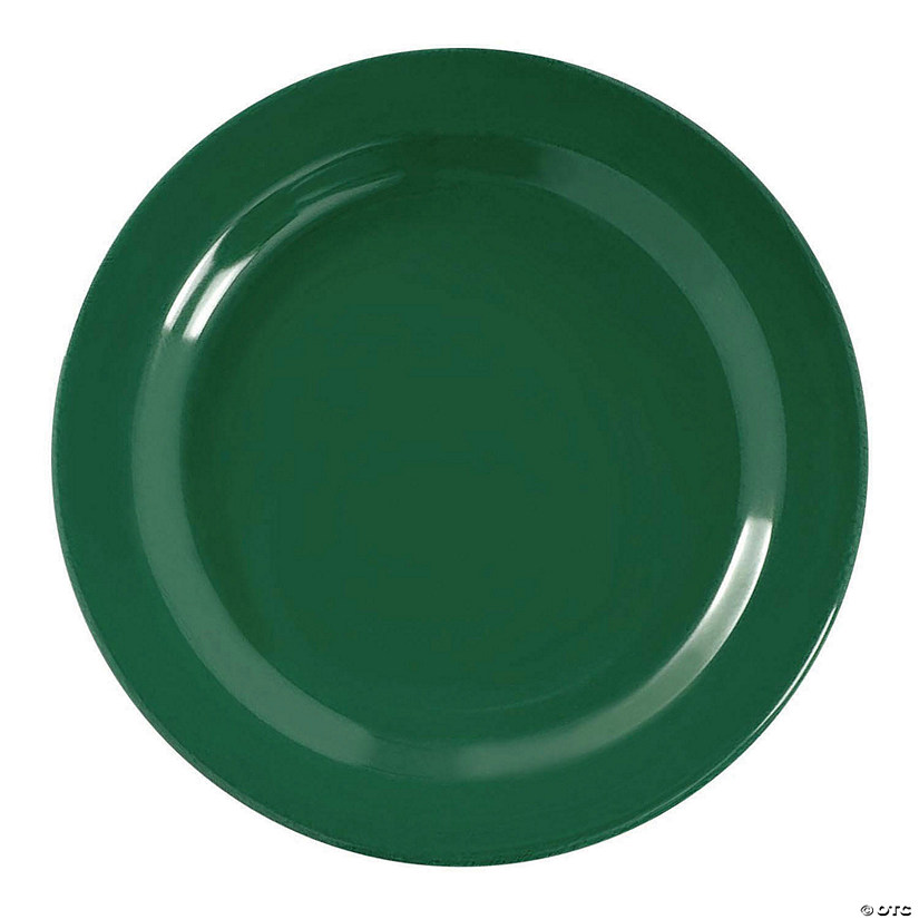 Kaya Collection 7.5" Solid Green Holiday Round Disposable Plastic Appetizer/Salad Plates (120 Plates) Image