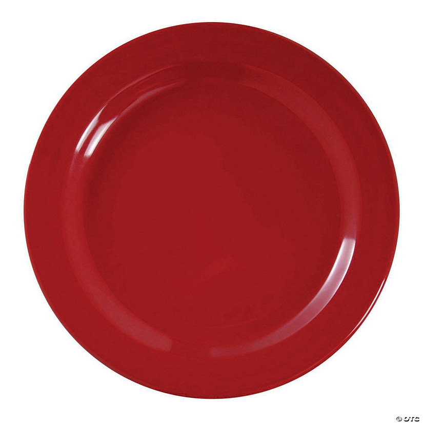 Kaya Collection 7.5" Solid Red Holiday Round Disposable Plastic