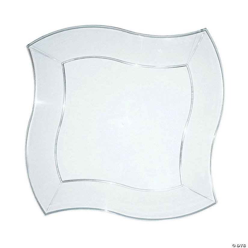 Kaya Collection 7" Clear Wave Plastic Appetizer/Salad Plates (120
