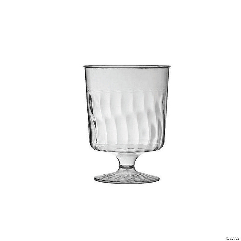 Kaya Collection 8 oz. Clear Plastic Pedestal Wine Glasses (240 Glasses) Image