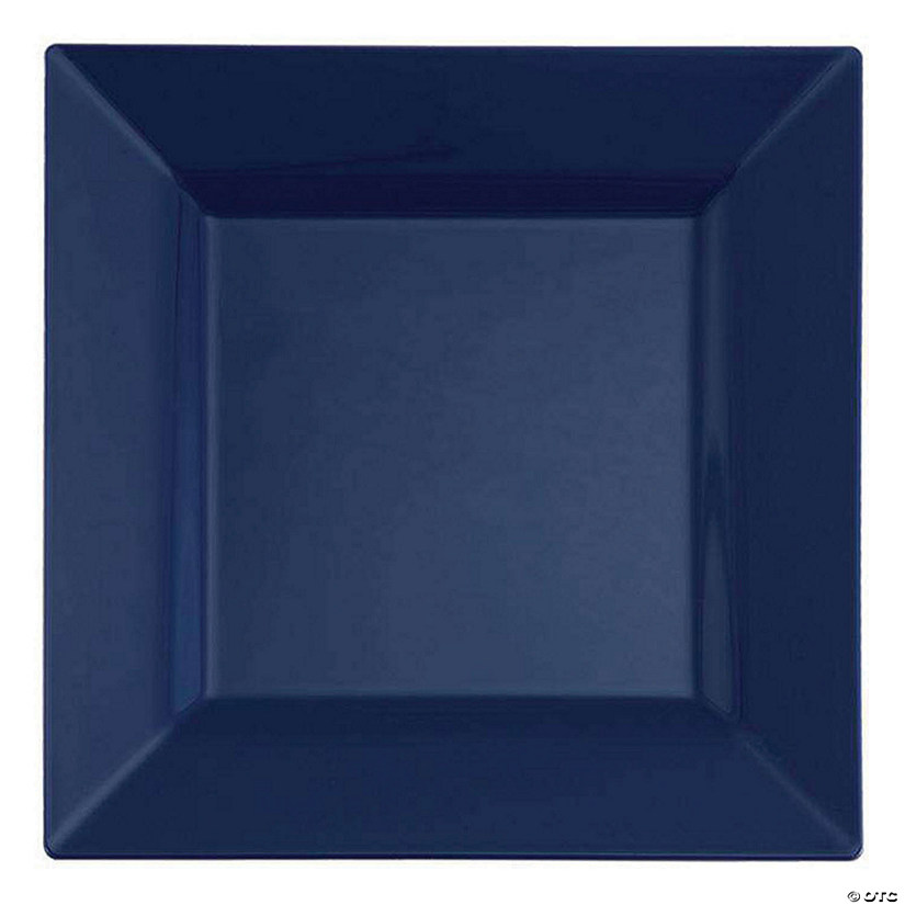 Kaya Collection 9.5" Blue Square Plastic Dinner Plates (120 Plates