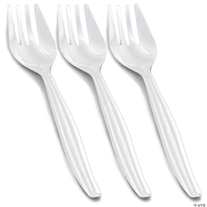 Kaya Collection Clear Disposable Plastic Serving Forks (150 Forks