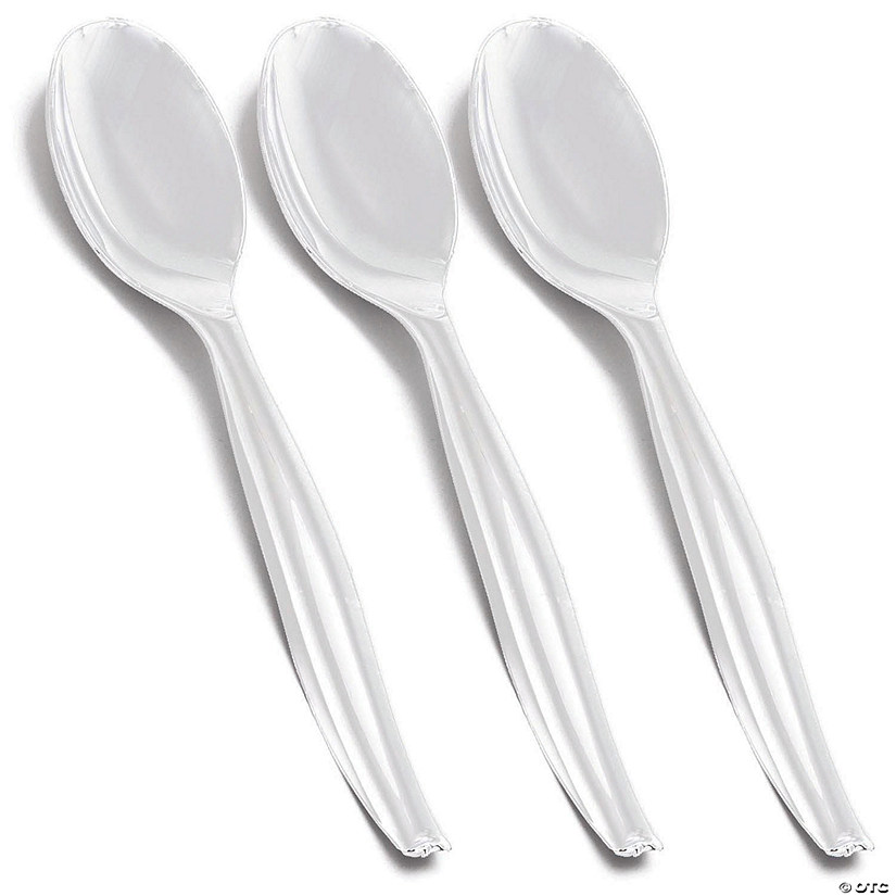 Kaya Collection Clear Disposable Plastic Serving Spoons (150 Spoons) Image