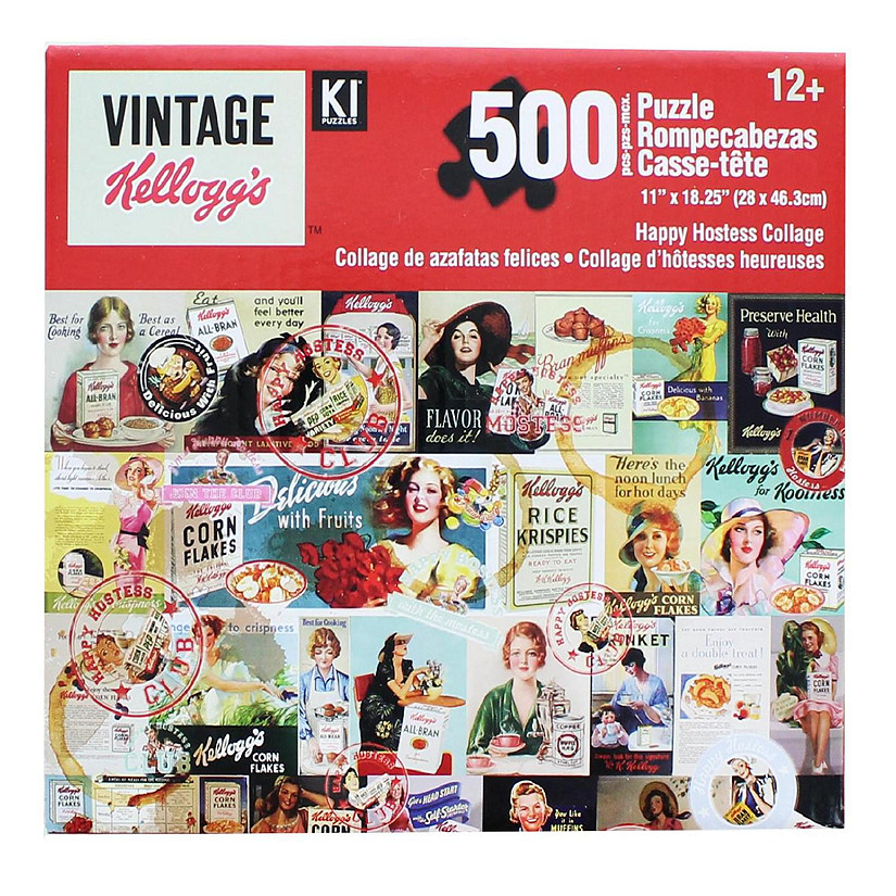 Kellogg's Vintage Happy Hostess Collage 500 Piece Jigsaw Puzzle Image