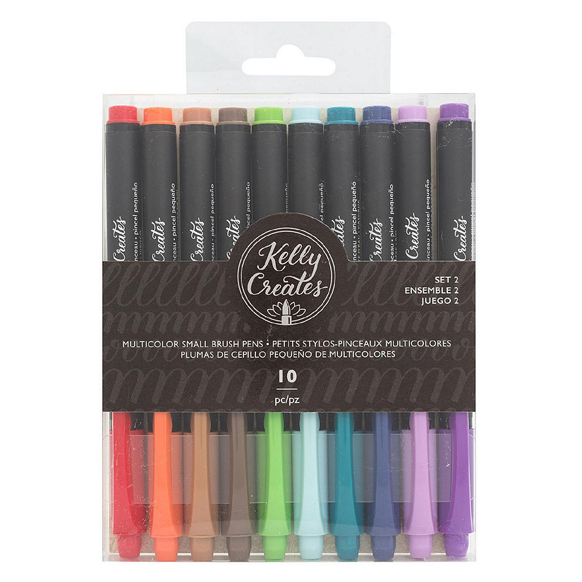 Kelly Creates Small Brush Pens 10/Pkg-Multicolor Set 2 Image