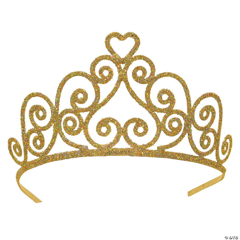 Kelsey Gold Glittered Metal Tiara Oriental Trading