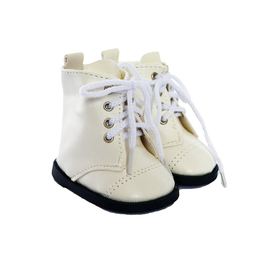 Kennedy and Friends 18" Dolls White Leather Boots Image