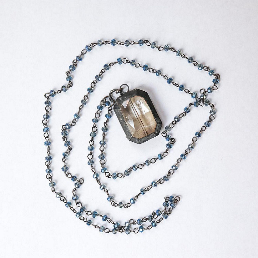 Khutsala&#8482; Artisans Blue Rectangle Rosary Necklace - 1 Piece Image