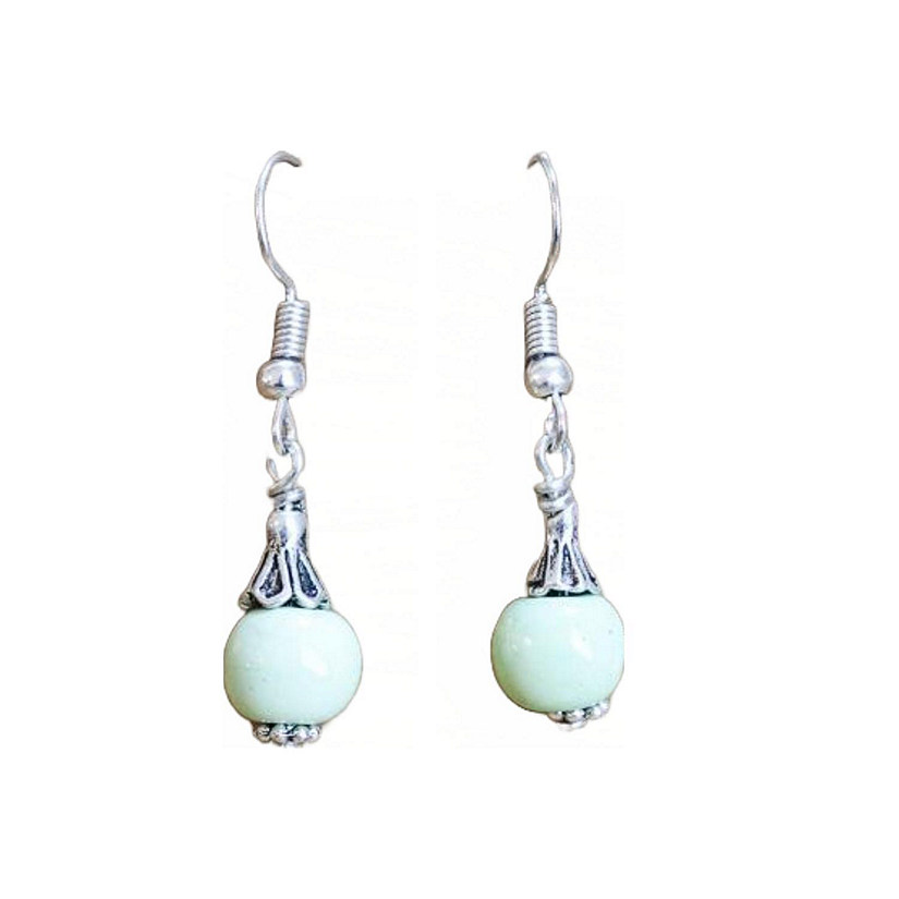 Khutsala&#8482; Artisans Green SwaziMUD&#8482; Drop Bead Earrings 1 pair Image