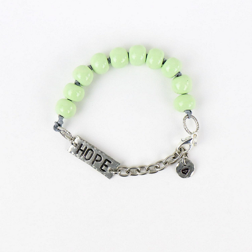 Khutsala&#8482; Artisans Lime Green SwaziMUD&#8482; HOPE Bracelet - 1 Piece Image