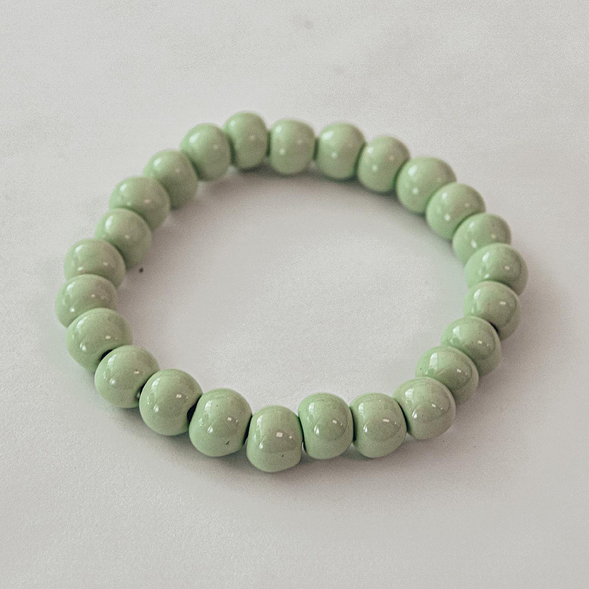 Khutsala&#8482; Artisans Lime Green SwaziMUD&#8482; Stackable Bracelet - 1 Piece Image