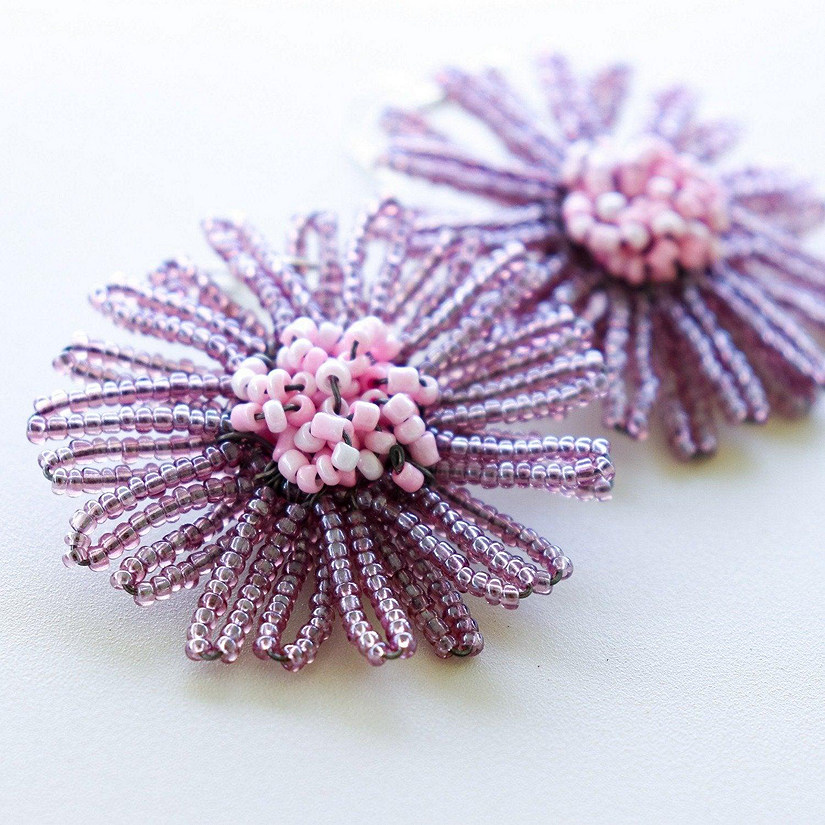 Khutsala&#8482; Artisans Purple Flower Earrings 1 pair Image