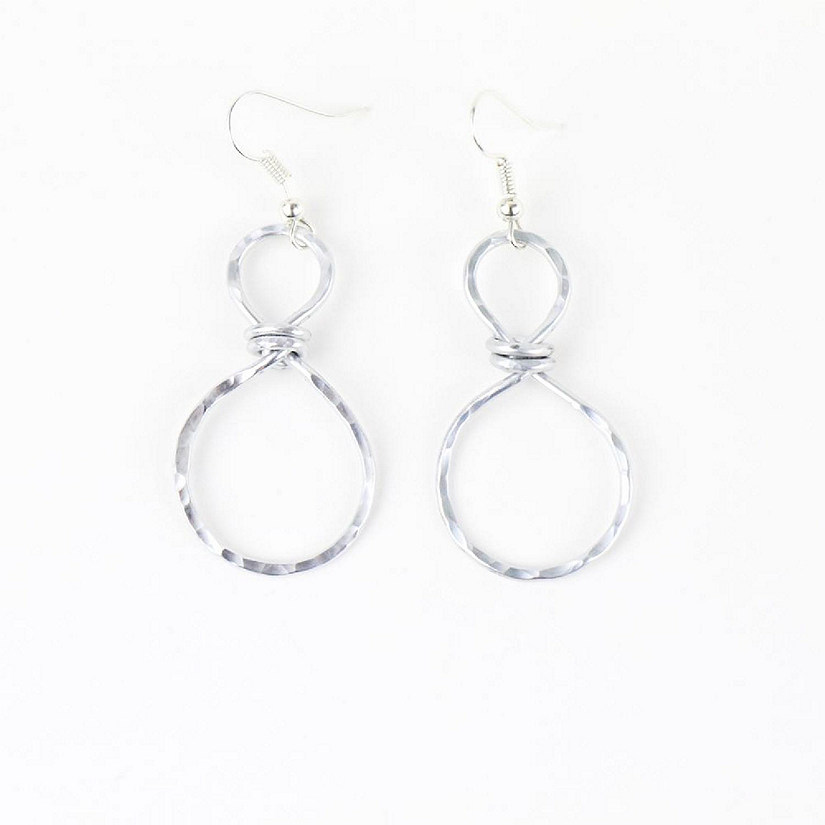 Khutsala&#8482; Artisans Silver Infinity Loop Earrings Large 1 pair Image