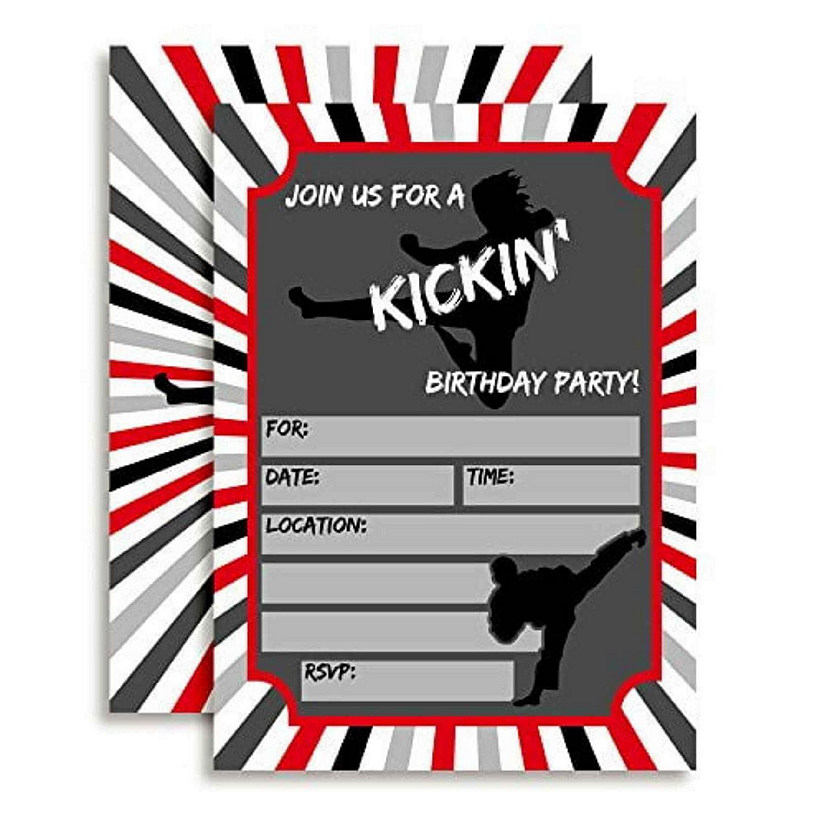 Kickin' Karate Invitations 40pc. by AmandaCreation Image