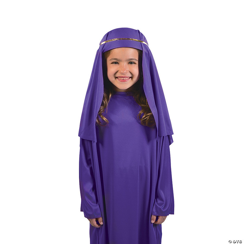 Kid&#8217;s Purple Nativity Hat Image