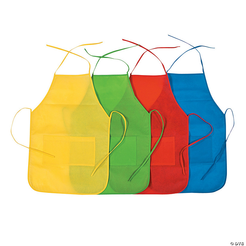 Kids Aprons with Pockets - 12 Pc. Image