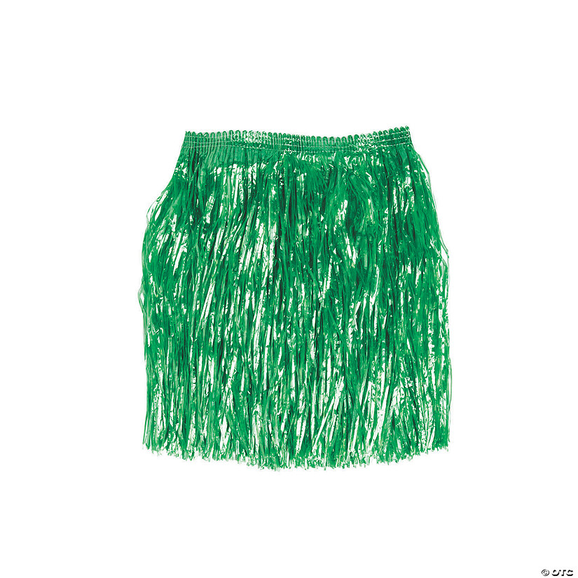 Kids' Artificial Green Grass Hula Skirt Image