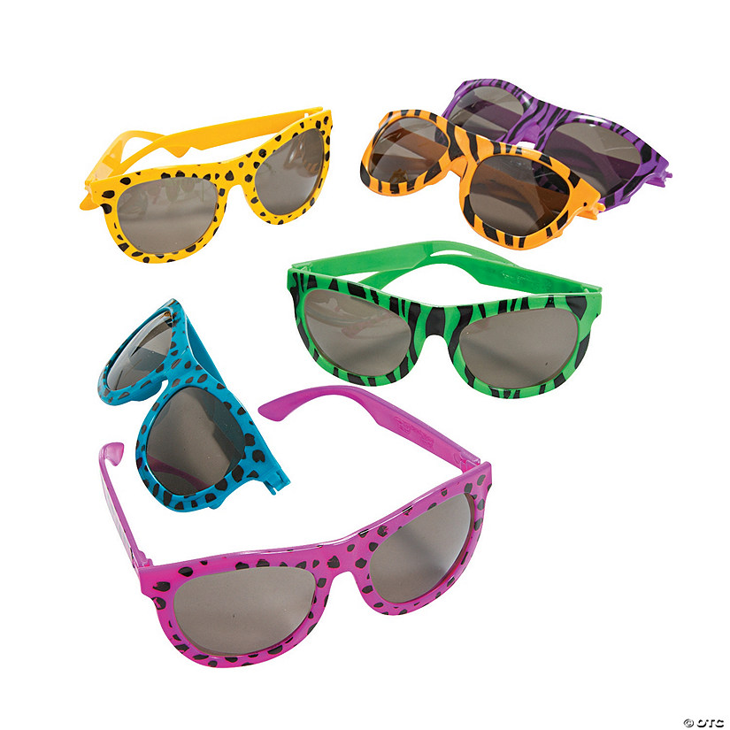 Kids Bright Animal Print Sunglasses - 12 Pc. Image