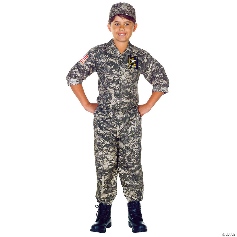 Kids Camouflage Soldier Costume - Medium Image