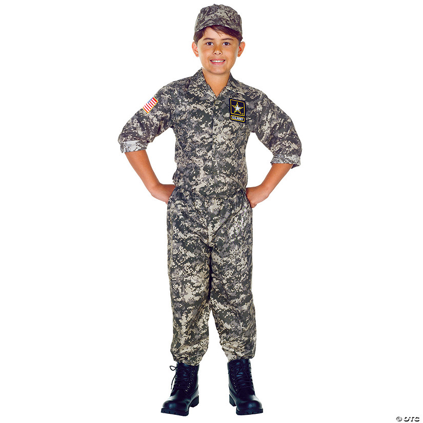 Kids Camouflage Soldier Costume - Small Image