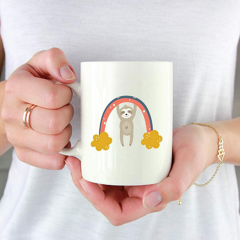 Kids Chocolate Mug Hanging Rbow Sloth Image