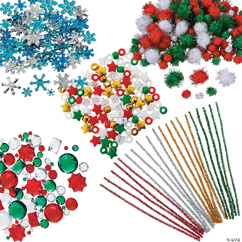 Kids’ Christmas Crafting Supply Kit 1500 Pc.