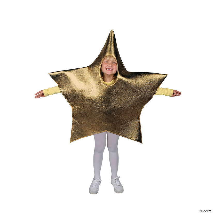 Kids Classic Gold Star Foam Tunic Costume - One Size Image