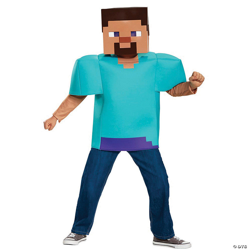 Kids Classic Minecraft Steve Costume Image