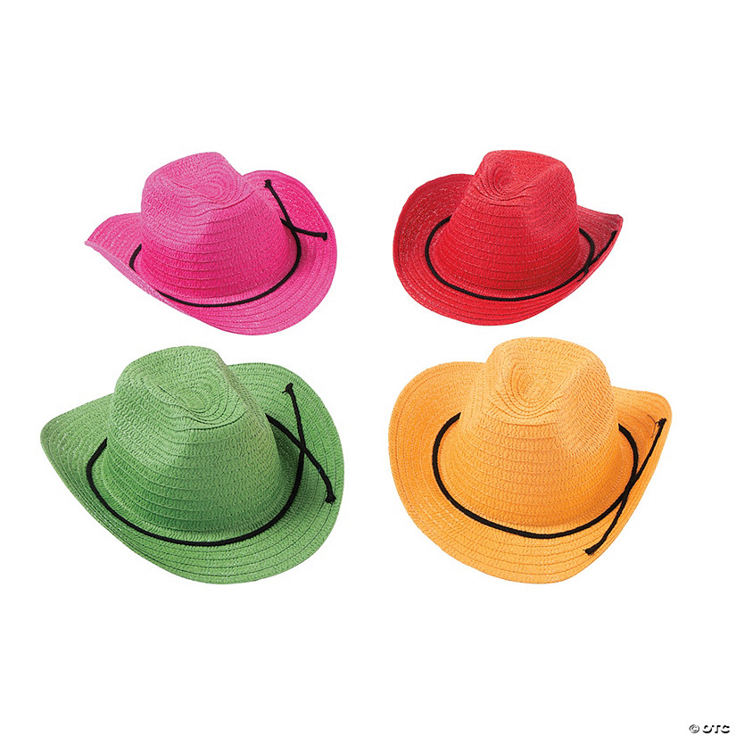 Kids&#8217; Colorful Cowboy Hats - 12 Pc. Image