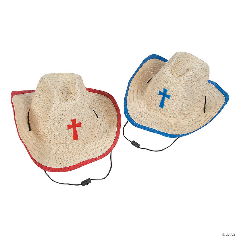 Kids Cowboy Hats with Cross - 12 Pc. Image
