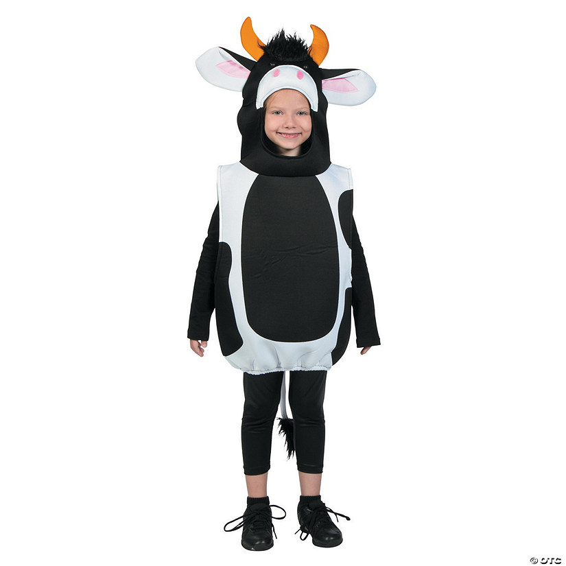 Kids Deluxe Cow Suit Polyester Nativity Costume - One Size Image