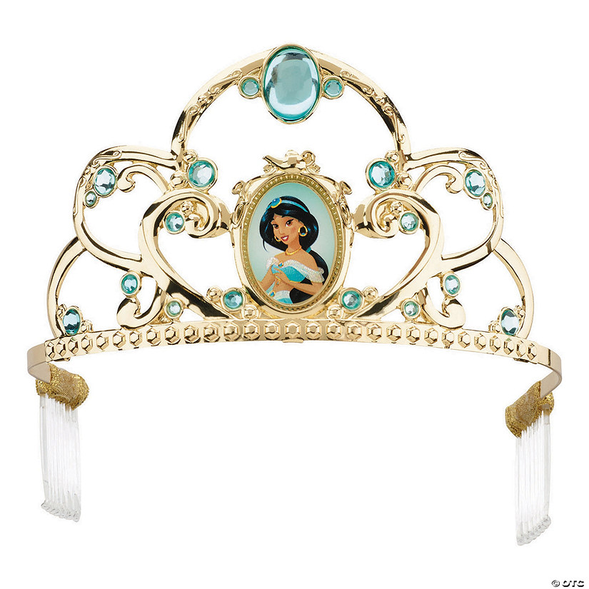 Kids Deluxe Disney's Aladdin Jasmine Green & Gold Tiara Image