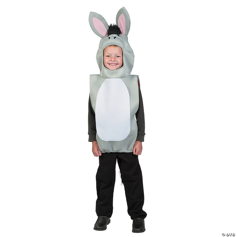 Kids Deluxe Donkey Suit Polyester Nativity Costume - One Size Image