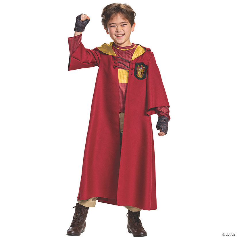 Kids Deluxe Harry Potter Quidditch Gryffindor Costume Image