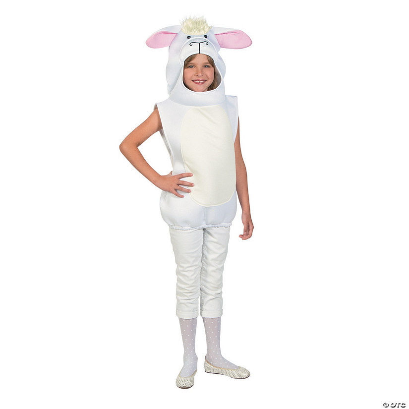 Kids Deluxe Lamb Suit Polyester Nativity Costume - One Size Image