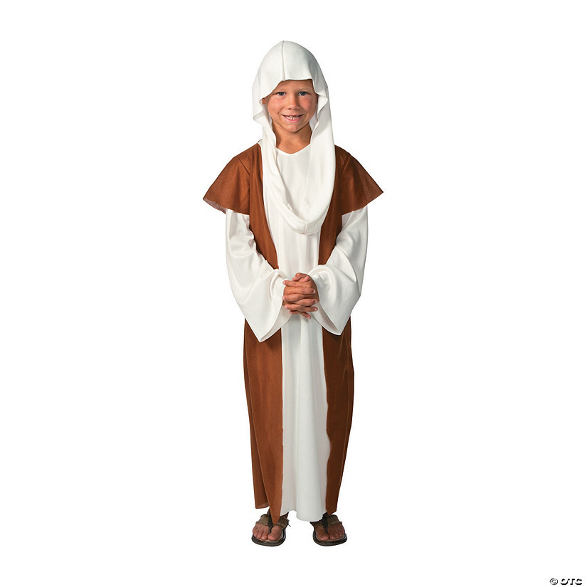 Kids Deluxe Shepherd Gown Nativity Costume with Scarf Image