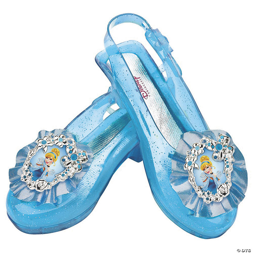 Kids Disney's Cinderella Blue Sparkle Jelly Shoes Image