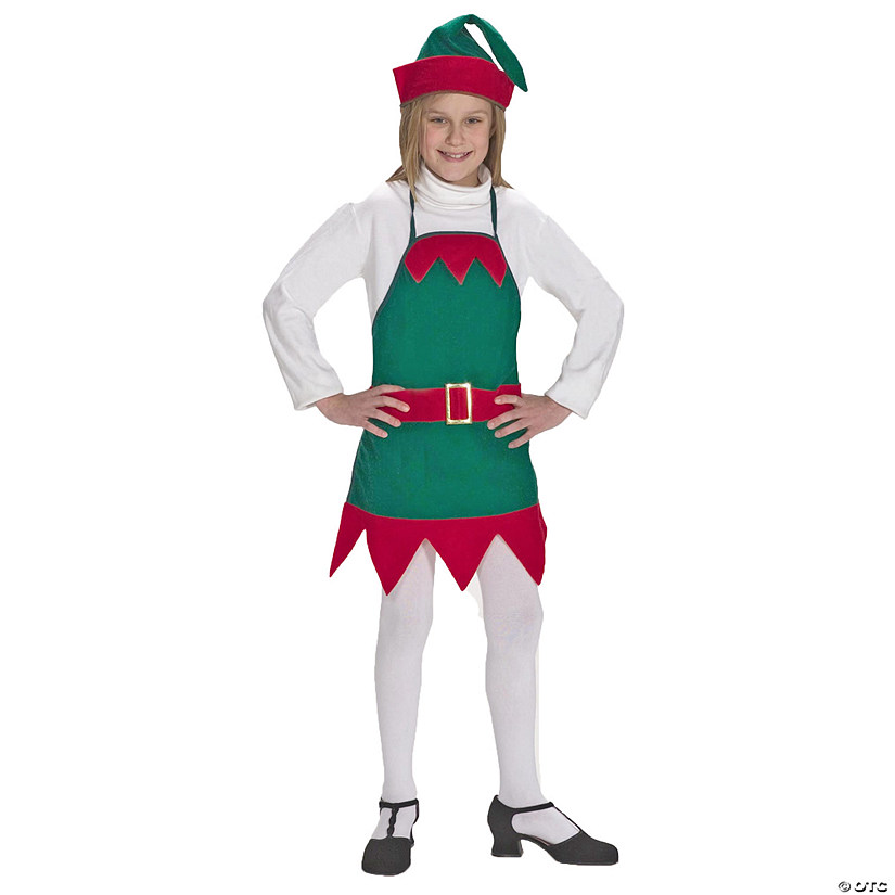 Kids Elf Holiday Apron &amp; Hat Image