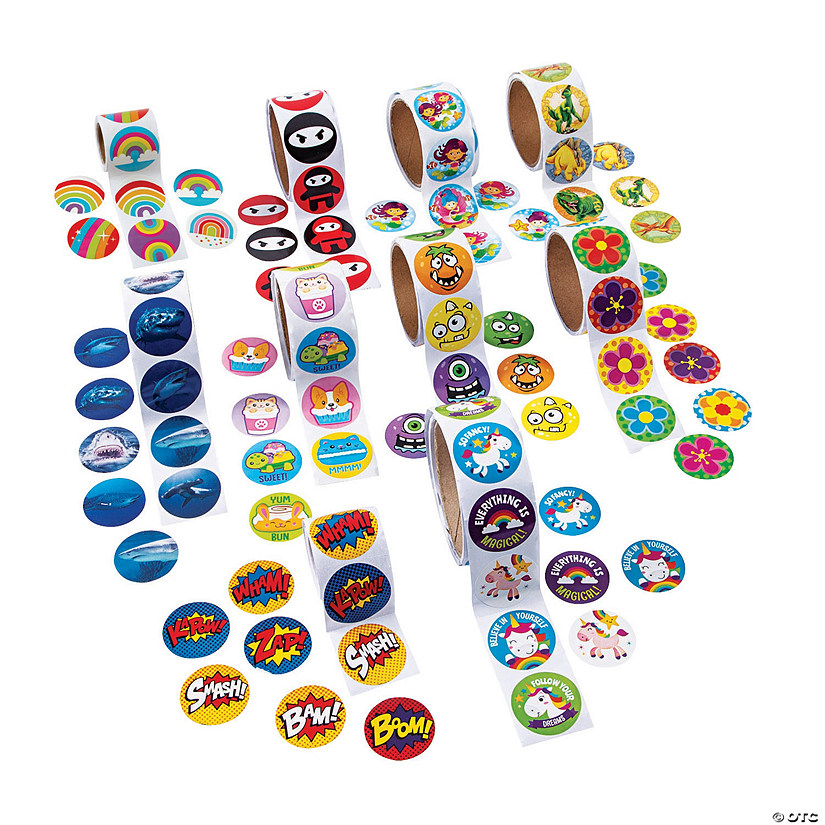 Kids&#8217; Favorites Sticker Assortment - 1000 Pc. Image